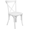 Flash Furniture Advantage White Resin X-Back Chair, PK2 RESXB-WHITE-2